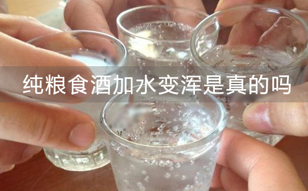 纯粮食酒加水变浑是真的吗
