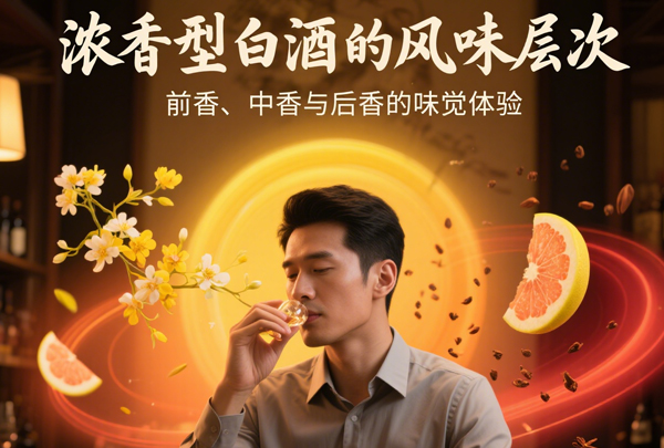浓香型白酒的风味层次:前香、中香与后香的味觉体验